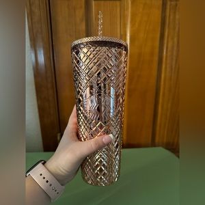 Starbucks 24oz tumbler winter collection 2023 rose gold